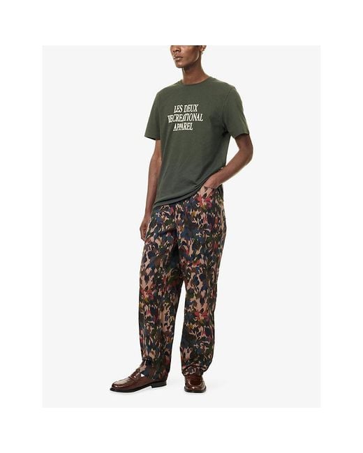 Les Deux Green Copenhagen Cotton T-Shirt for men
