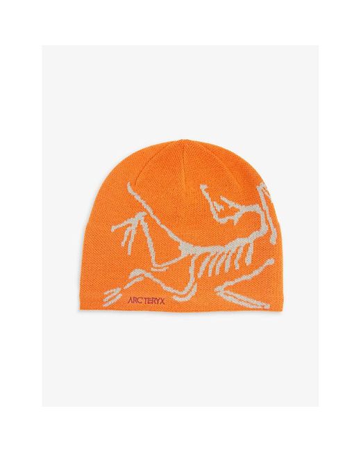 Arc'teryx Orange Bird Head Toque Logo-print Wool-blend Beanie Hat for men