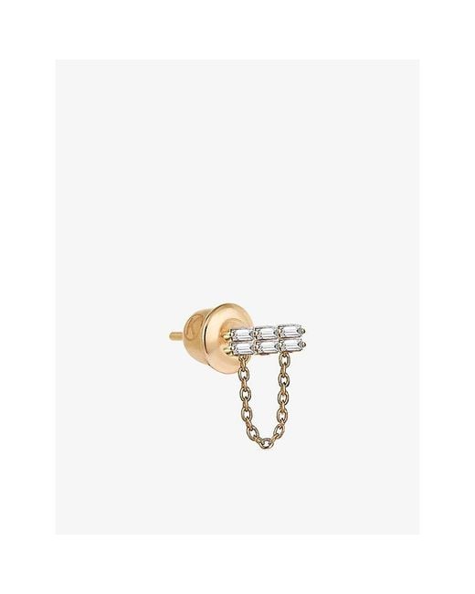 Kismet by Milka Metallic Moment 0.06Ct Baguette-Diamond Stud Earring