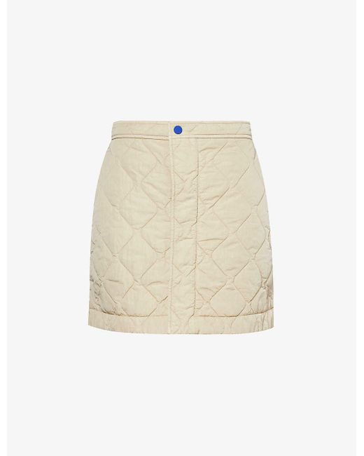 Burberry Natural Quilted High-waist Shell Mini Skirt