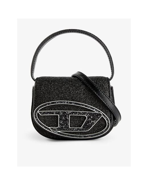DIESEL Black 1dr Xs Logo-plaque Faux-leather Cross-body Bag