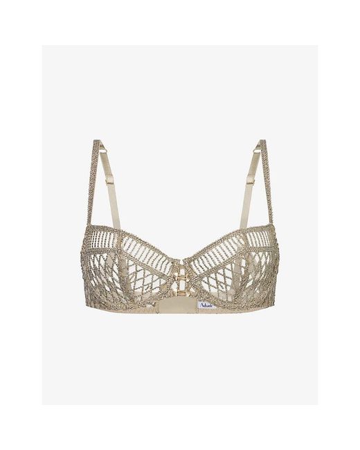 Aubade Natural Stardust Half Cup Embroidered Bra