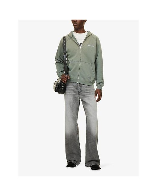 Acne Gray Orlando Straight-Leg Denim Jeans for men
