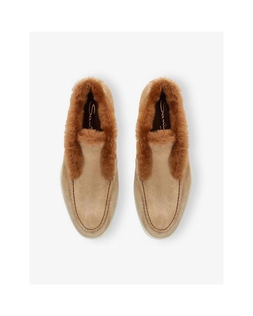 Santoni Natural Fortune Suede Ankle Boots