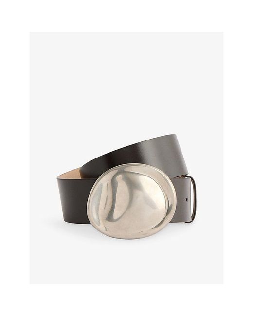 Khaite Brown Keefe Leather Belt