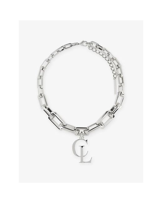 Christian Louboutin Metallic Cl-Toned Metal Chain Necklace for men