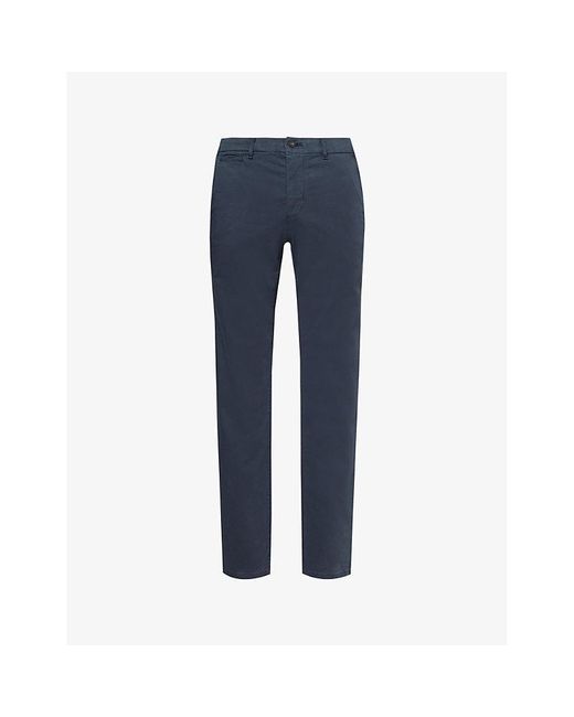 PAIGE Blue Danford Regular-fit Slim-leg Stretch-cotton Chino Trousers for men