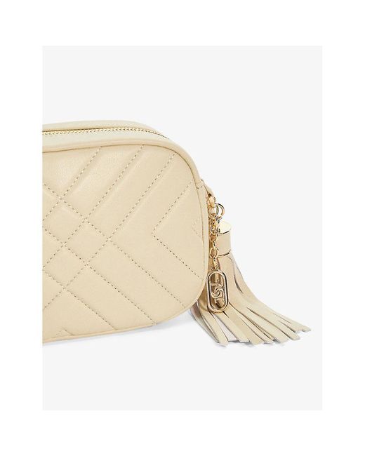 Dune Natural Chancery Quilted Leather Cross-body Bag