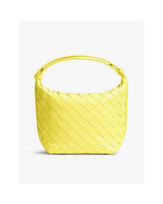 Bottega Veneta Yellow Wallace Micro Leather Hobo Bag