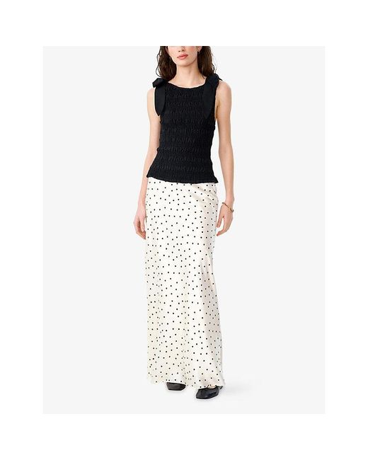 OMNES Black Mathilde Tie-Strap Cotton Top
