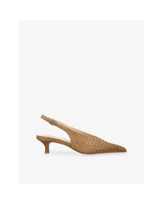 Dolce Vita Natural Alenna Perf Suede Sling-Back Courts