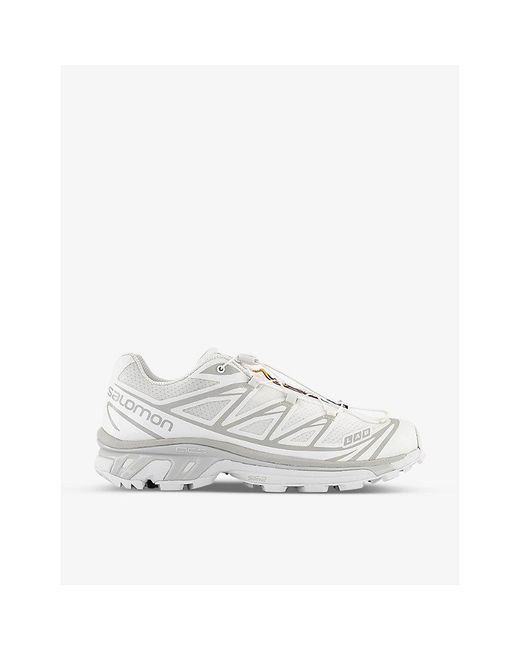 Salomon White Xt-6 Quick-Lace Mesh Low-Top Trainers for men