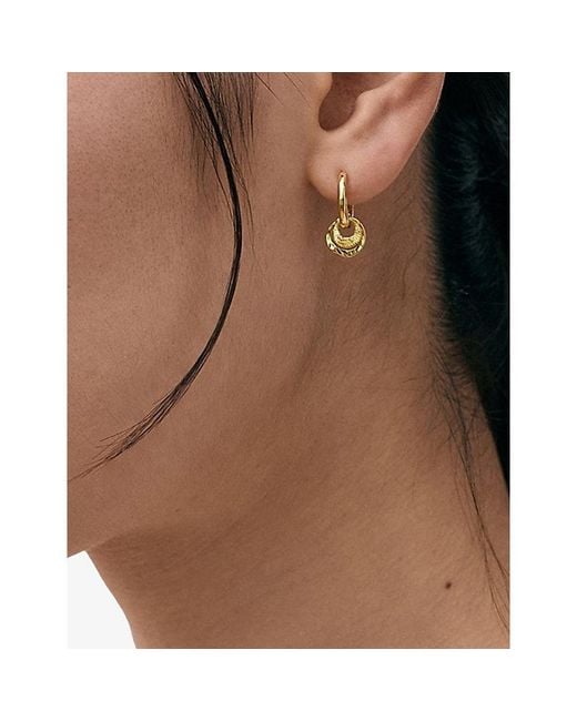 Astley Clarke Metallic Raye Charm 18Ct Drop Huggies