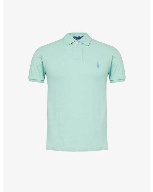 Polo Ralph Lauren Green Logo-embroidered Slim-fit Cotton-piqué Polo Shirt X for men