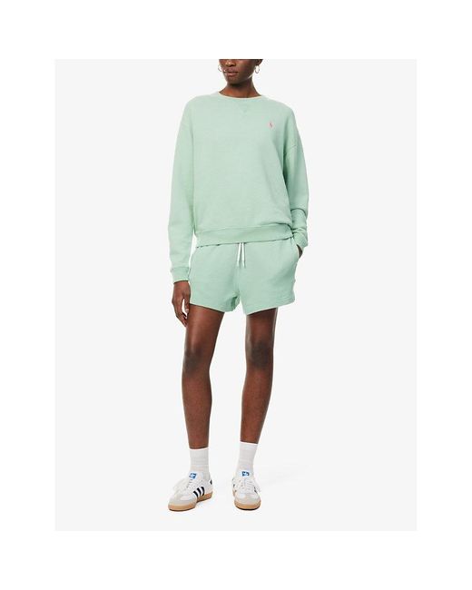 Polo Ralph Lauren Green Logo-embroidered Cotton-jersey Shorts