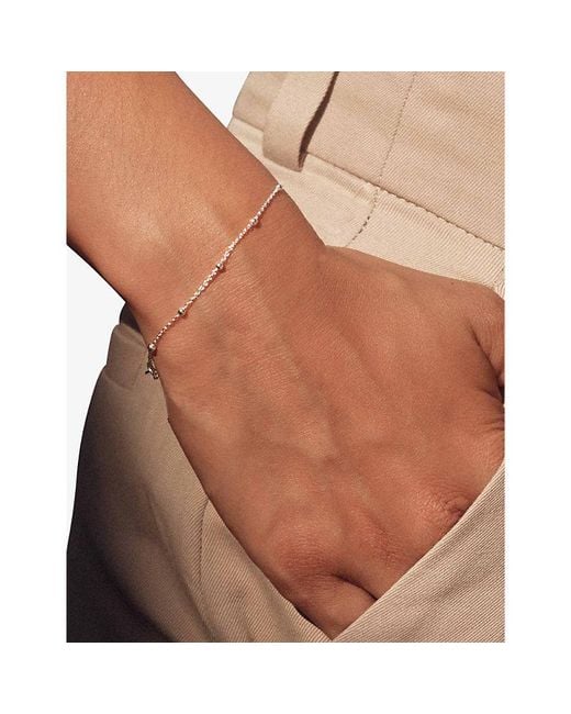 Astley Clarke White Aurora Station Beaded Bracelet