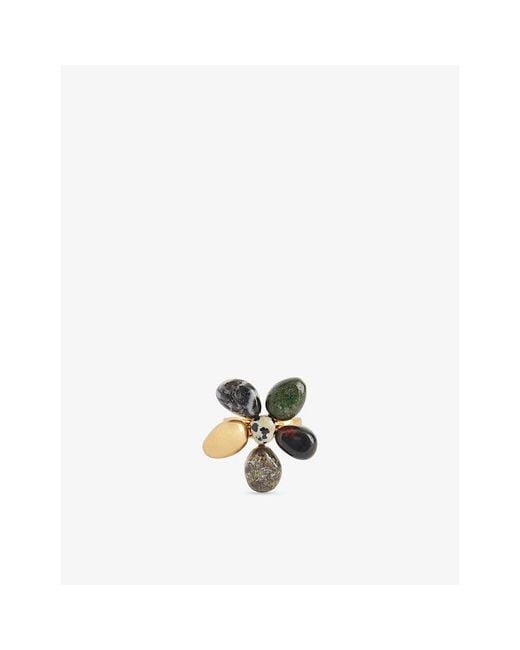Zimmermann White Norma 16Ct-Plated Brass Ring