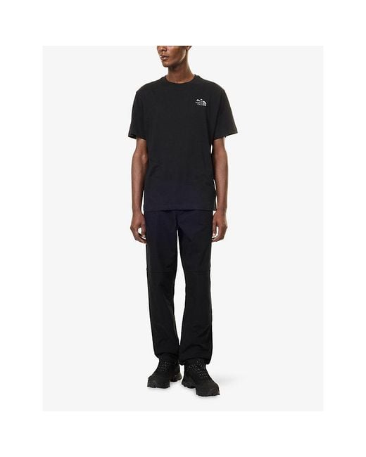 The North Face Black Natural High Society Graphic -Print Cotton T-Shirt for men