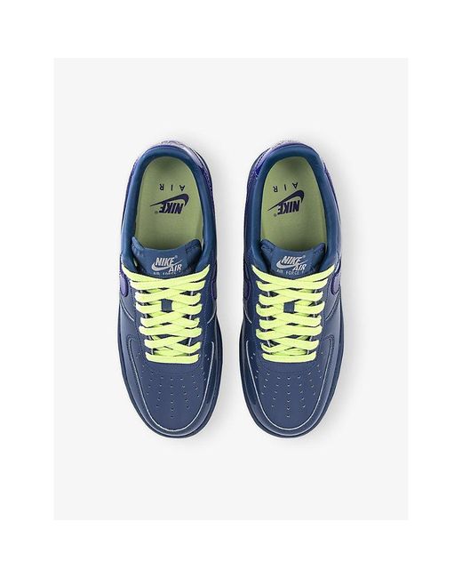 Nike Blue Air Force 1 Low Patent-Leather Trainers for men