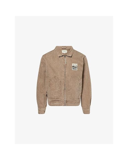 Heresy Natural Loop Collared Cotton Jacket for men