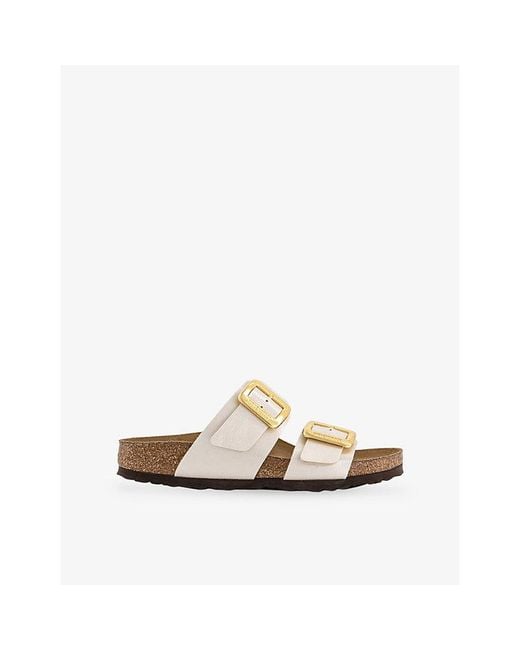 Birkenstock Natural Sydney Faux-Leather Sandals