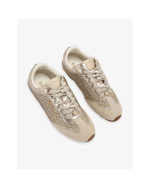 Carvela Kurt Geiger White Tivoli Laser Suede Trainers