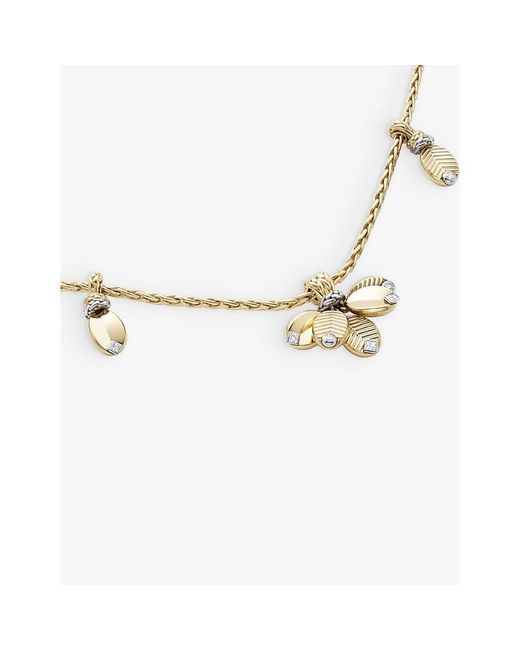Cartier White Grain De Café 18Ct- And 0.7Ct Diamond Necklace