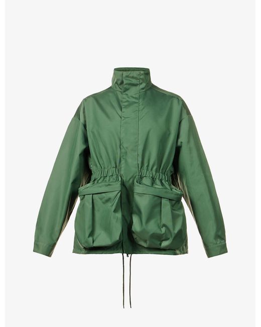 Wardrobe NYC Turtleneck Dolmansleeve Shell Parka Coat in Green Lyst