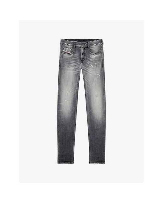 DIESEL Gray 1979 Sleenker Faded-wash Slim-leg Stretch-denim Jeans 8 for men