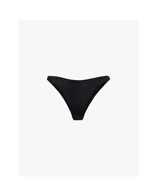 Away That Day Black Maui High-Rise Bikini Bottoms