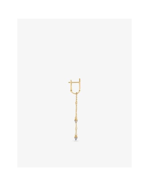 Kismet by Milka Metallic Silva 0.20Ct Diamond Drop Huggie