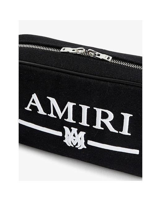 Amiri Black Branded Detachable-strap Canvas Cross-body Bag for men