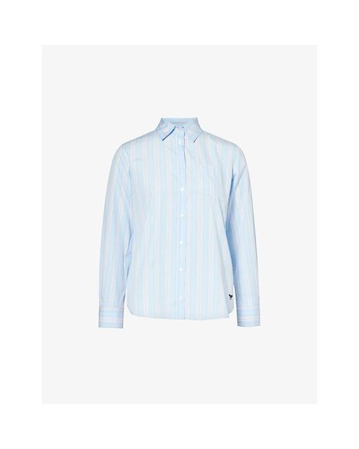 Weekend by Maxmara Blue Bahamas Striped Cotton Shirt