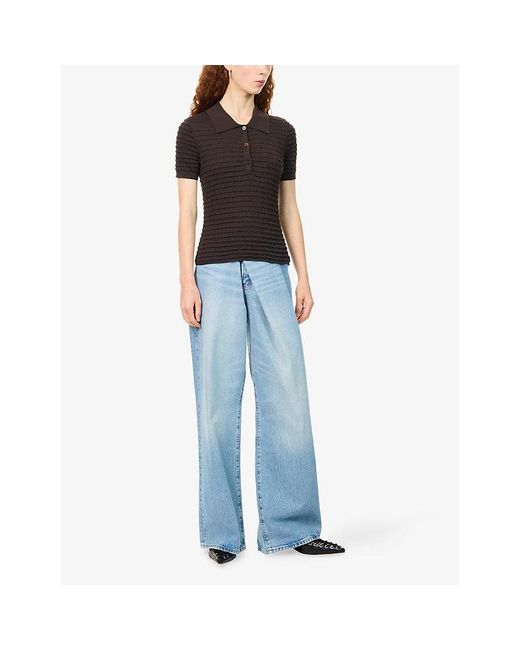 FRAME Blue The Crossover Loose-Fit Denim Jeans