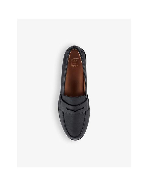 Dune Black Ginelli Leather Penny Loafer