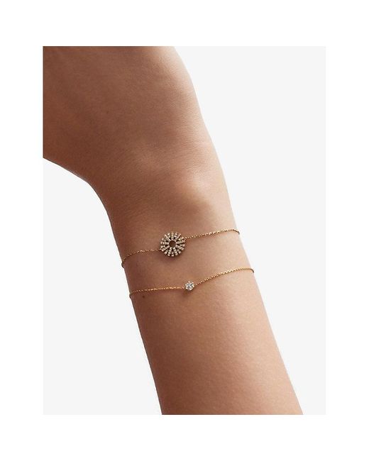 Astley Clarke White Interstellar Solitaire 14Ct- And 0.165Ct Lab-Grown Diamond Bracelet