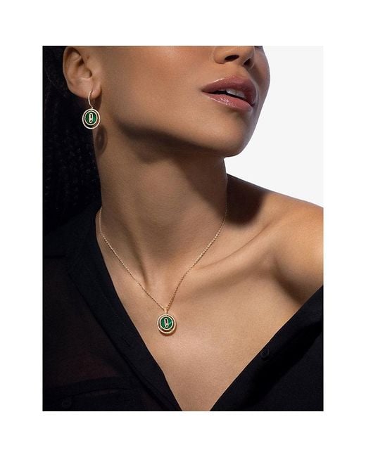 Messika Metallic Lucky Move 18Ct- Malachite And 0.18Ct Diamond Necklace