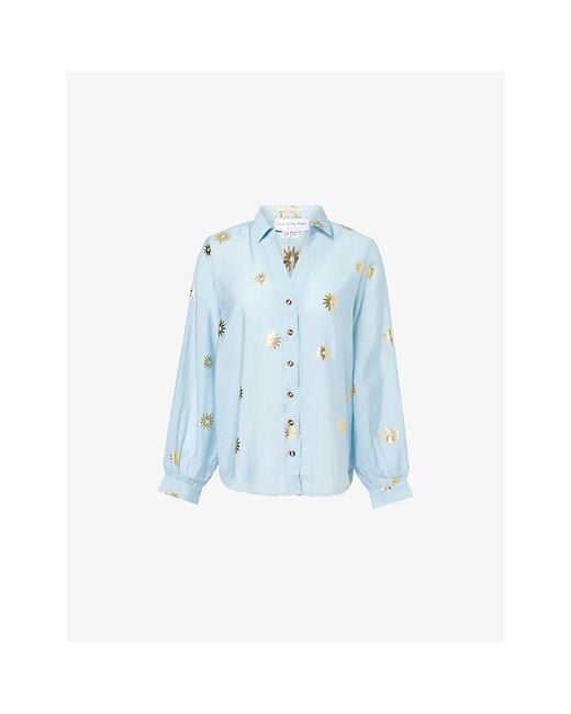 Never Fully Dressed Blue Sun Miley Printed Woven Shirt