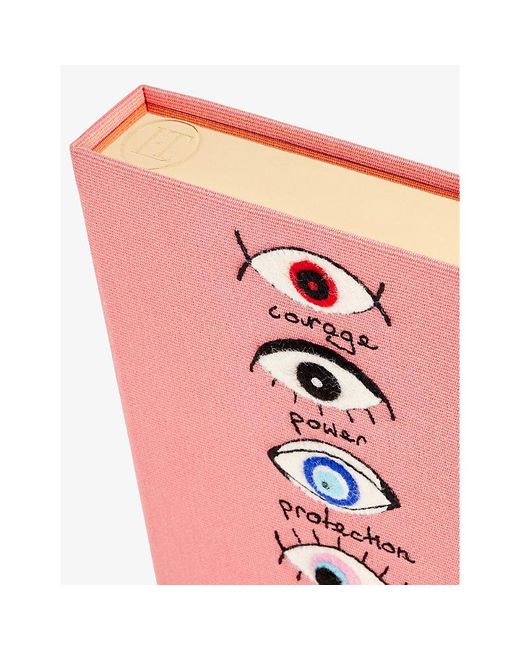 Olympia Le-Tan Pink Eyes Protection Cotton-blend Clutch