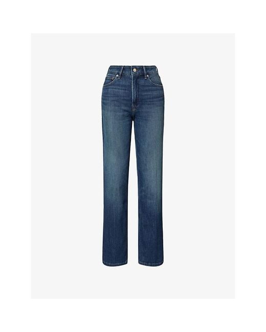 GOOD AMERICAN Blue True Straight-Leg Denim Jeans