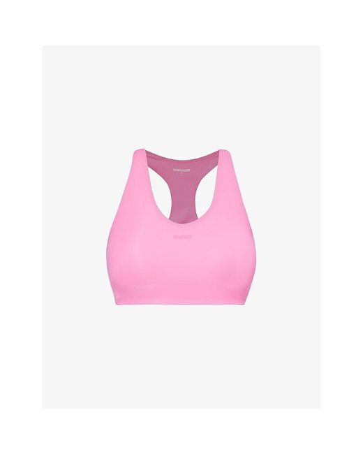 GYMSHARK Pink Everywear Scoop-neck Stretch-woven Sports Bra