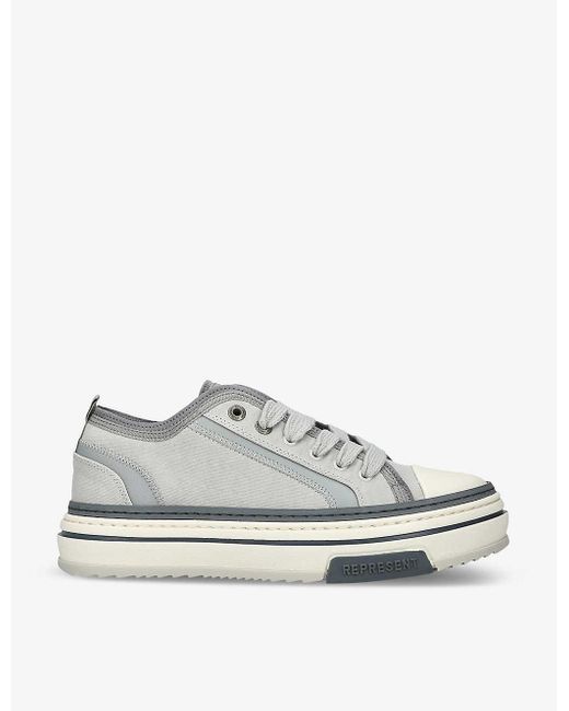 Represent White Htn Chunky-lace Woven Low-top Trainers for men