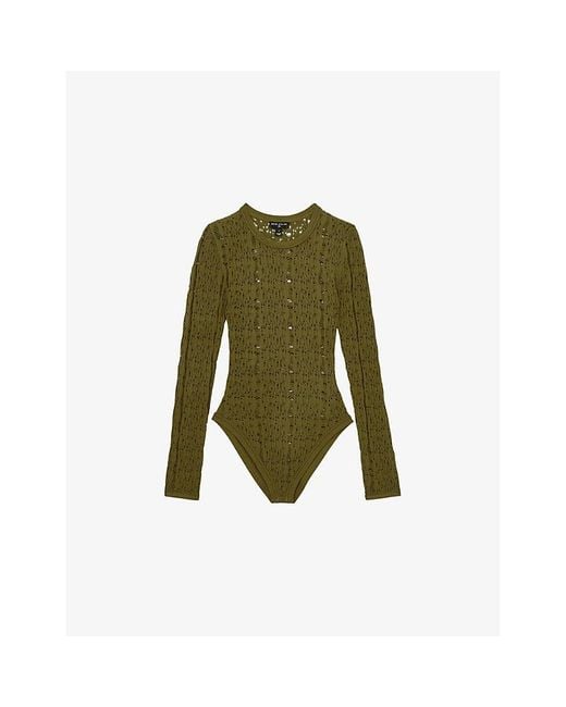 Reiss Green X Atelier Frances Lace Bodysuit