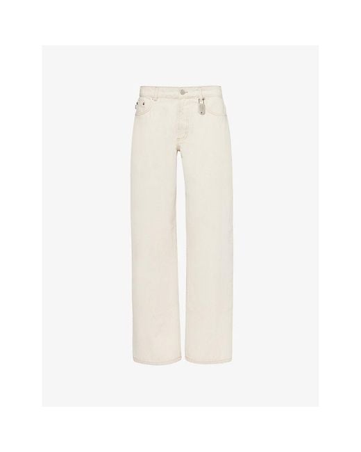Fiorucci White Patti Straight-leg Mid-rise Organic-denim Jeans