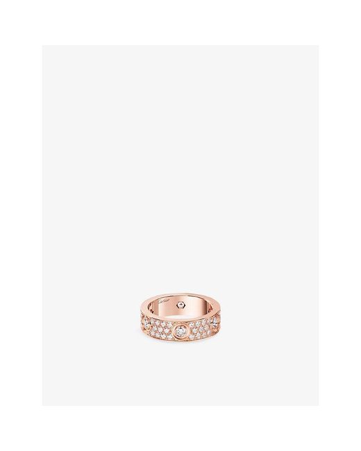 Cartier Pink Love 18Ct Rose- And 1.23Ct Diamond Ring