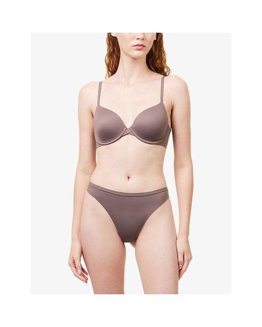 Calvin Klein Purple Perfectly Fit Push-Up T-Shirt Bra