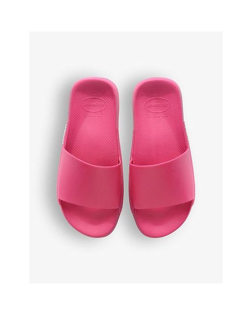 Havaianas Pink Classic Open-toe Rubber Sliders