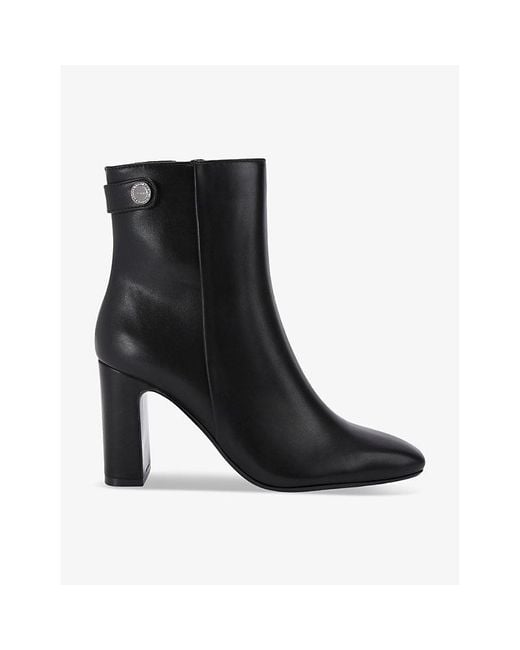 Carvela Kurt Geiger Black Jackpot Leather Ankle Boots