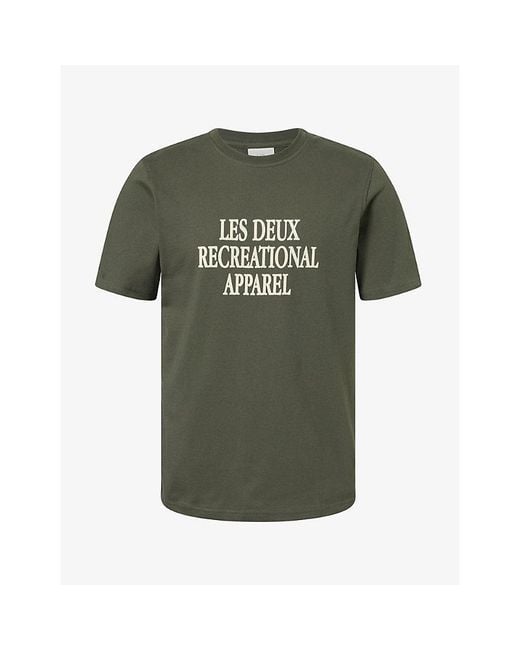 Les Deux Green Copenhagen Cotton T-Shirt for men