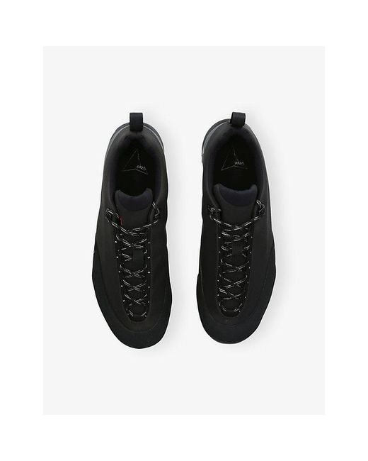 Roa Black Cingino Woven Trainers for men